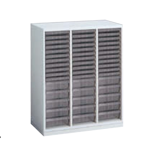 オカムラレクトライン クリスタルケース A4コンビ深型5段浅型11段3列 下置き ベース付 W900×D450×H1100 4B03AC-Z