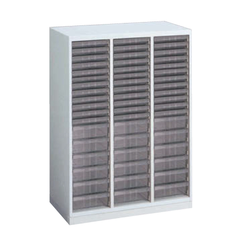 オカムラレクトライン クリスタルケース A4コンビ深型6段浅型12段3列 下置き ベース付 W900×D450×H1250 4B05AC-Z