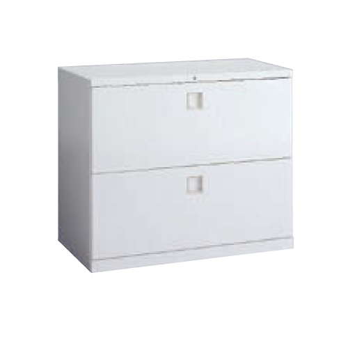 オカムラ レクトライン収納 ラテラル書庫 2段 下置き ベース付 W900×D450×H760 4B71ZC-ZA75/4B71ZC-Z13