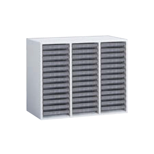 オカムラ レクトライン収納 クリスタルケース A4浅型13段3列 上置き下置き兼用 W900×D400×H710 4H01AS-Z