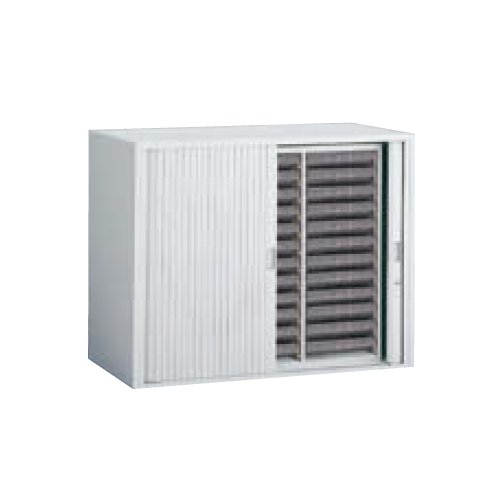 オカムラ レクトライン収納 クリスタルケース シャッター扉 浅型12段3列 上置き下置き兼用 W900×D400×H710 4H01TS-Z