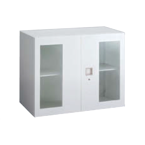 オカムラ レクトライン収納 ガラス両開き書庫 上置き下置き兼用 W900×D400×H710 4H31GF-ZA75/4H31GF-Z13