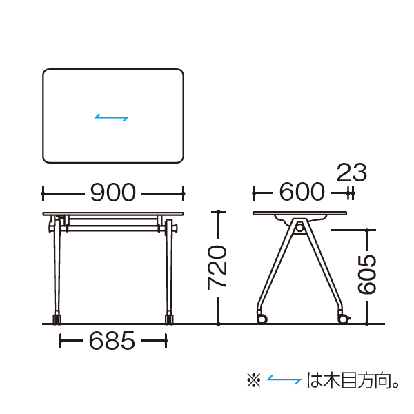 オカムラ ミーティングテーブル アレッテテーブル(Alette) サイズ