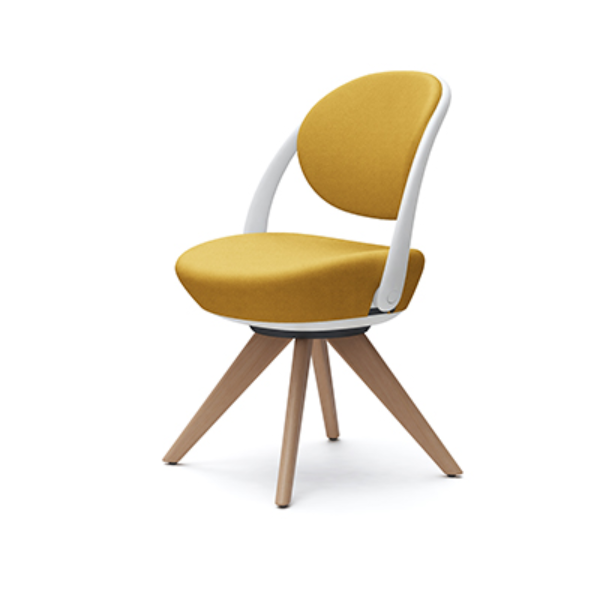 オカムラ パラベルチェア (Parabel) 木4本脚 カバーリング 本体