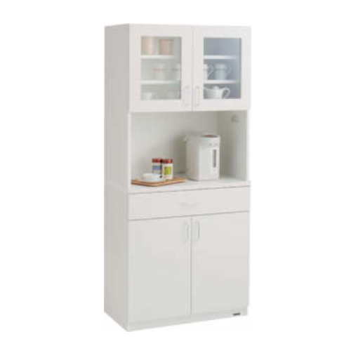 オカムラ 木製カップケース （開き戸） コンセント付 L859CA-ML□