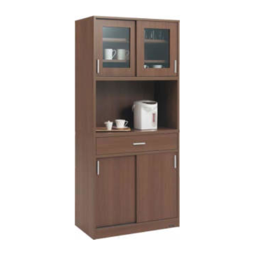 オカムラ 木製カップケース （引き戸） コンセント付 L859DA-ML19