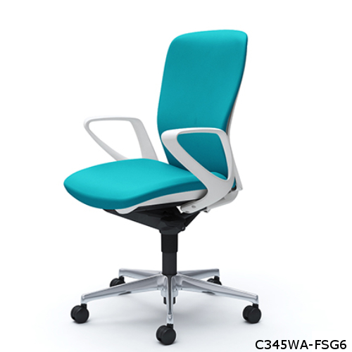 オカムラ スラートチェア ハイバック デザインアーム アルミ脚 ナイロンキャスター  C345WA-FS/C345ZA-FS/C345GA-FS