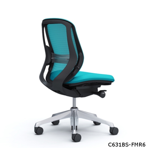 オカムラ シルフィーチェア ローバック メッシュタイプ 肘なし ランバーサポート付 ポリッシュ脚 C631BS-FM/C631BZ-FM