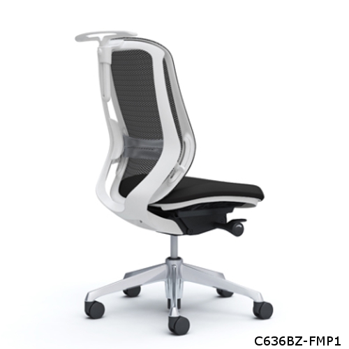 オカムラ シルフィーチェア ハイバック メッシュタイプ 肘なし ハンガー.ランバーサポート付 ポリッシュ脚 C636BS-FM/C636BZ-FM