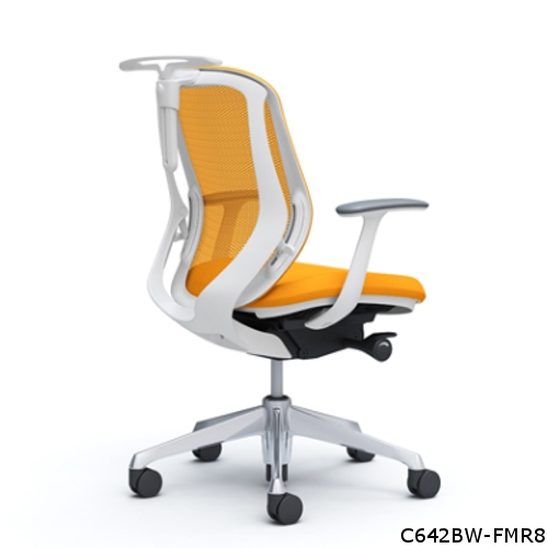 シルフィーチェアオカムラ シルフィーチェア ローバック メッシュタイプ デザインアーム ハンガー付 ポリッシュ脚 C642BR-FM/C642BW-FM