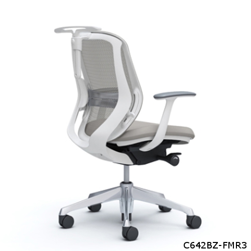 オカムラ シルフィー ローバック メッシュ デザインアーム ハンガー.ランバーサポート付 ポリッシュ脚 C642BS-FM/C642BZ-FM