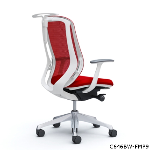 オカムラ シルフィーチェア ハイバック メッシュタイプ デザインアーム ハンガー付 ポリッシュ脚 C646BR-FM/C646BW-FM