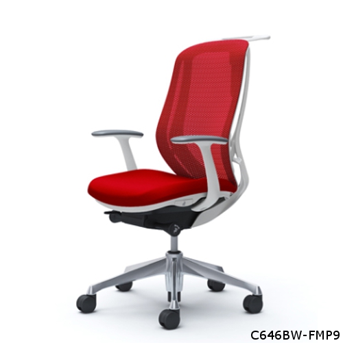 オカムラ シルフィーチェア ハイバック メッシュタイプ デザインアーム ハンガー付 ポリッシュ脚 C646BR-FM/C646BW-FM