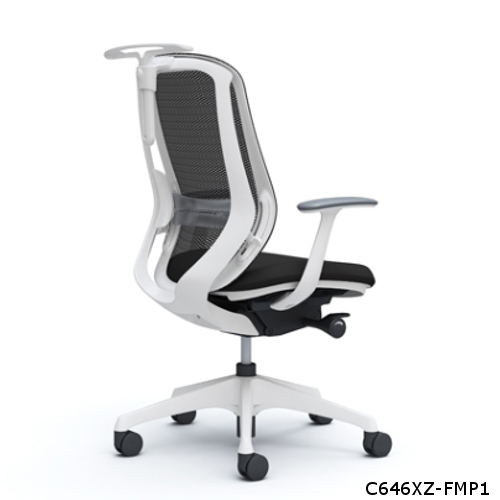 オカムラ シルフィー ハイバック メッシュ デザインアーム ハンガー.ランバーサポート付 樹脂成型脚 C646XS-FM/C646XZ-FM