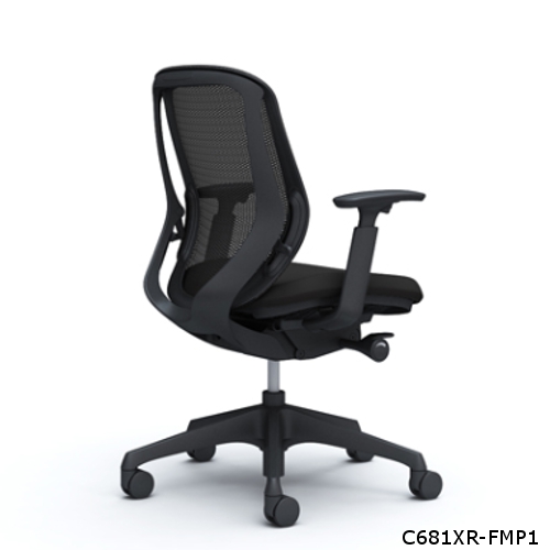 オカムラ シルフィーチェア ローバック メッシュタイプ アジャストアーム 樹脂成型脚 C681XR-FM/C681XW-FM