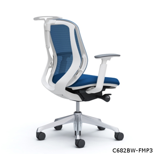 オカムラ シルフィーチェア ローバック メッシュタイプ アジャストアーム ハンガー付 ポリッシュ脚 C682BR-FM/C682BW-FM