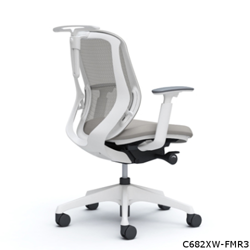 オカムラ シルフィーチェア ローバック メッシュタイプ アジャストアーム ハンガー付 樹脂成型脚 C682XR-FM/C682XW-FM