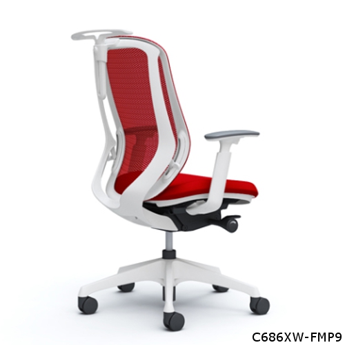 オカムラ シルフィーチェア ハイバック メッシュタイプ アジャストアーム ハンガー付 樹脂成型脚 C686XR-FM/C686XW-FM