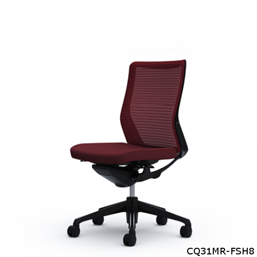 オカムラ コーラルチェア メッシュ ミドルバック ブラック体 ブラック枠 ハンガー・ランバー無 肘無し CQ31MR-FS