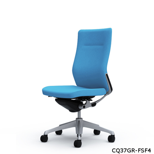 オカムラ コーラルチェア クッション ハイバック ブラック体 シルバー枠 ハンガー・ランバー無 肘無し CQ37GR-FS