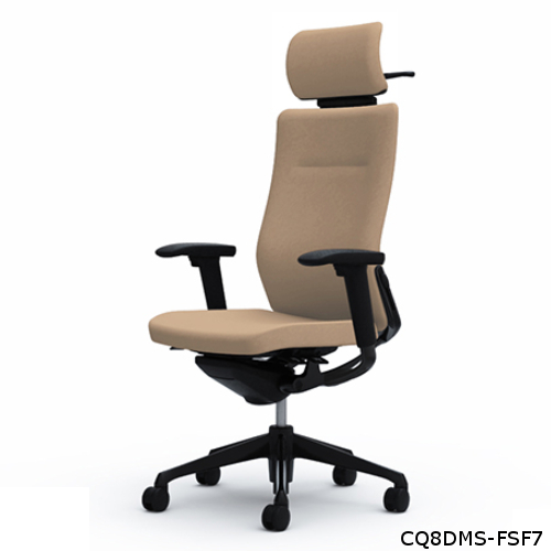 オカムラ コーラルチェア クッション エクストラ背 ブラック体 ブラック枠 ハンガー・ランバー付 アジャスト肘 CQ8DMS-FS