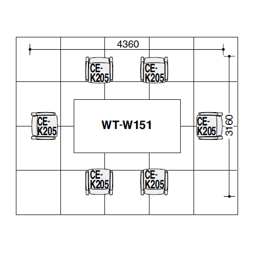 マデウス　ＷＴ-150テーブル