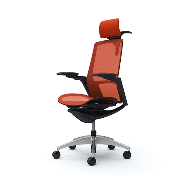 オカムラ フィノラチェア エクストラハイバック 座メッシュ ブラックパネル ポリッシュ脚 アジャストアーム C78BAR-F1E/C78BAR-F1F