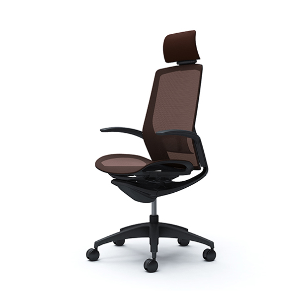 オカムラ フィノラチェア エクストラハイバック 座メッシュ ブラックパネル ブラック脚 デザインアーム C74AMS-F1E/C74AMS-F1F