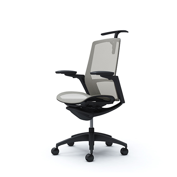 オカムラ フィノラチェア ハイバック 座メッシュ ブラックパネル ブラック脚 アジャストアーム C786MR-F1E/C786MR-F1F