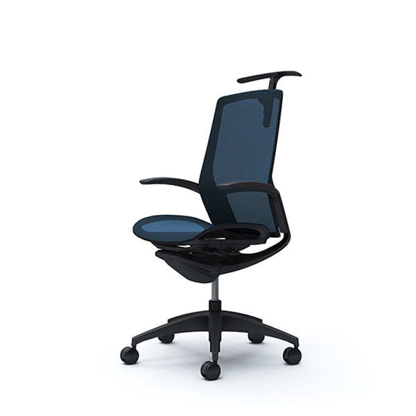 オカムラ フィノラチェア ハイバック 座メッシュ ブラックパネル ブラック脚 デザインアーム C746MR-F1E/C746MR-F1F