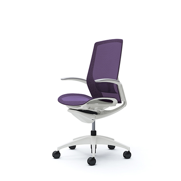 オカムラ フィノラチェア ハイバック 座メッシュ ホワイトパネル ホワイト脚 デザインアーム C745WZ-F1E/C745WZ-F1F