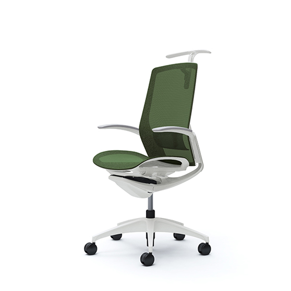 オカムラ フィノラチェア ハイバック 座メッシュ ホワイトパネル ホワイト脚 デザインアーム C746WZ-F1E/C746WZ-F1F