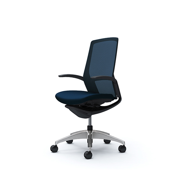 オカムラ フィノラチェア ハイバック 座クッション ブラックパネル ポリッシュ脚 デザインアーム C747AR-F1G/C747AR-F1H