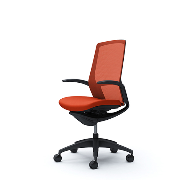 オカムラ フィノラチェア ハイバック 座クッション ブラックパネル ブラック脚 デザインアーム C747MR-F1G/C747MR-F1H