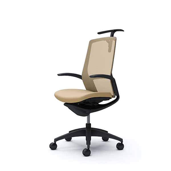 オカムラ フィノラチェア ハイバック 座クッション ブラックパネル ブラック脚 デザインアーム C748MR-F1G/C748MR-F1H