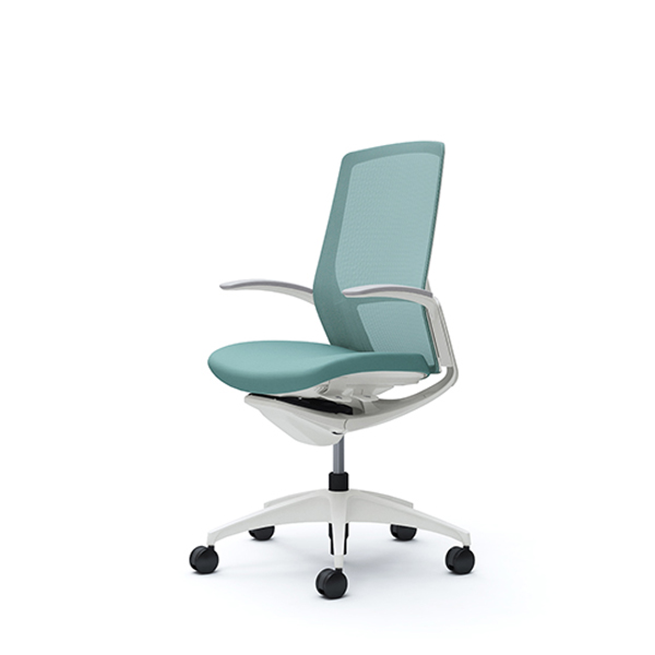 オカムラ フィノラチェア ハイバック 座クッション ホワイトパネル ホワイト脚 デザインアーム C747WW-F1G/C747WW-F1H