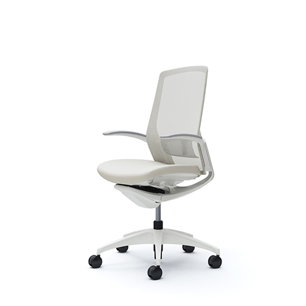 オカムラ フィノラチェア ハイバック 座クッション ホワイトパネル ホワイト脚 デザインアーム C747WZ-F1G/C747WZ-F1H