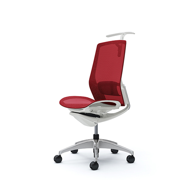 オカムラ フィノラチェア ハイバック 座メッシュ メッキパネル ポリッシュ脚 肘なし C736BZ-F1E/C736BZ-F1F