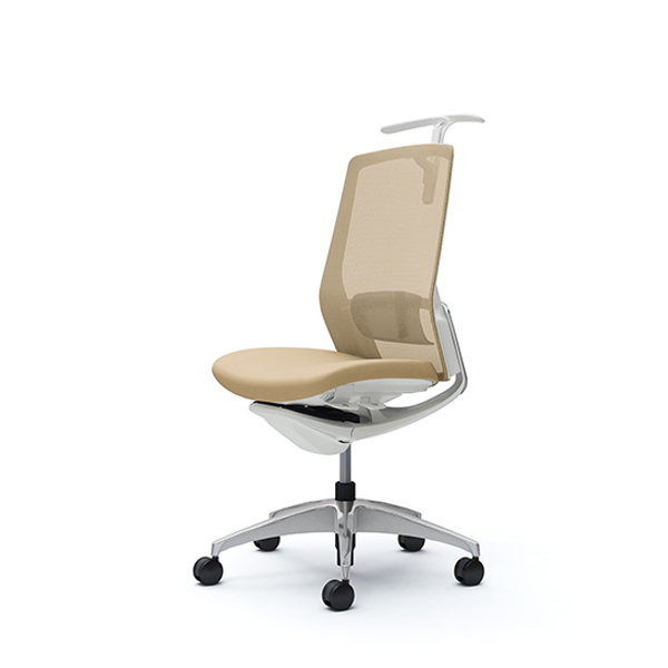 オカムラ フィノラチェア ハイバック 座クッション メッキパネル ポリッシュ脚 肘なし C738BZ-F1G/C738BZ-F1H