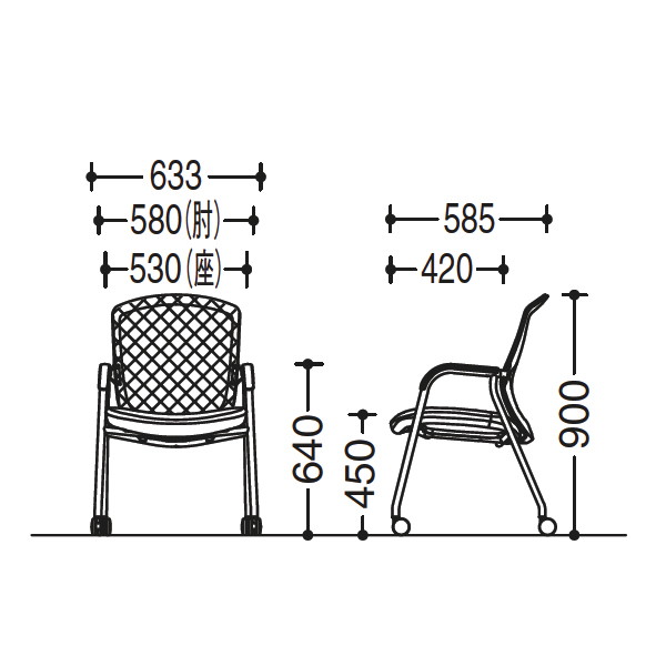 オカムラ ミーティングチェア コンテッサ セコンダ