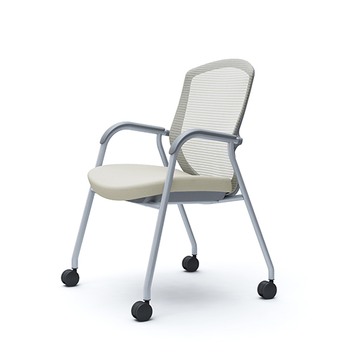 オカムラ ミーティングチェア コンテッサ セコンダ ゲストチェア 4本脚キャスター付 CC73GA/CC73GR