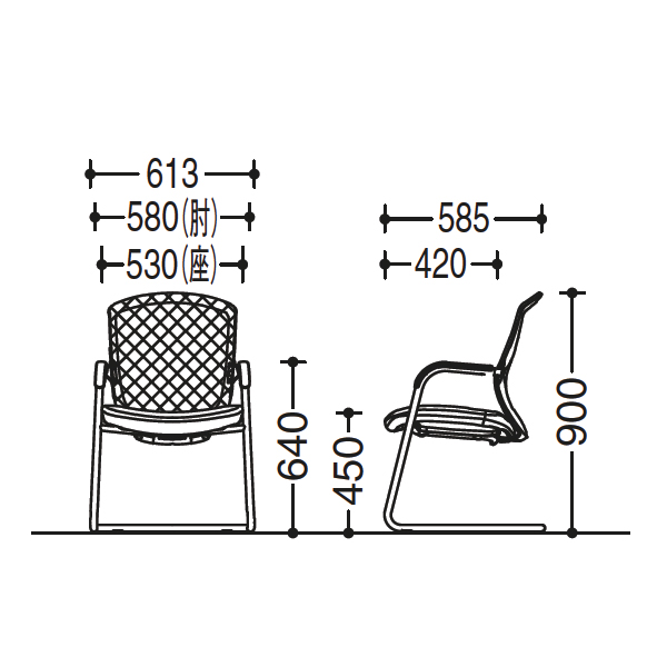 オカムラ ミーティングチェア コンテッサ セコンダ