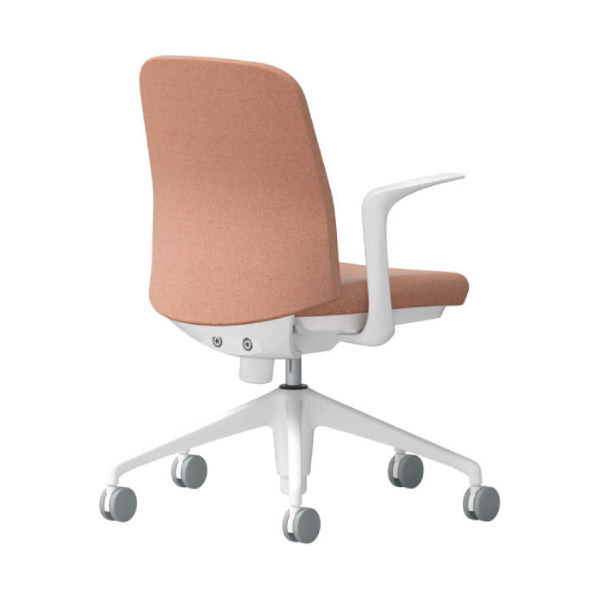 オカムラ ライブエントリーチェア LivesEntryChair　背面　ツイル張地　ホワイトボディ