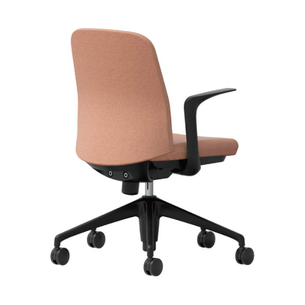オカムラ ライブエントリーチェア LivesEntryChair　背面　ツイル張地　ブラックボディ