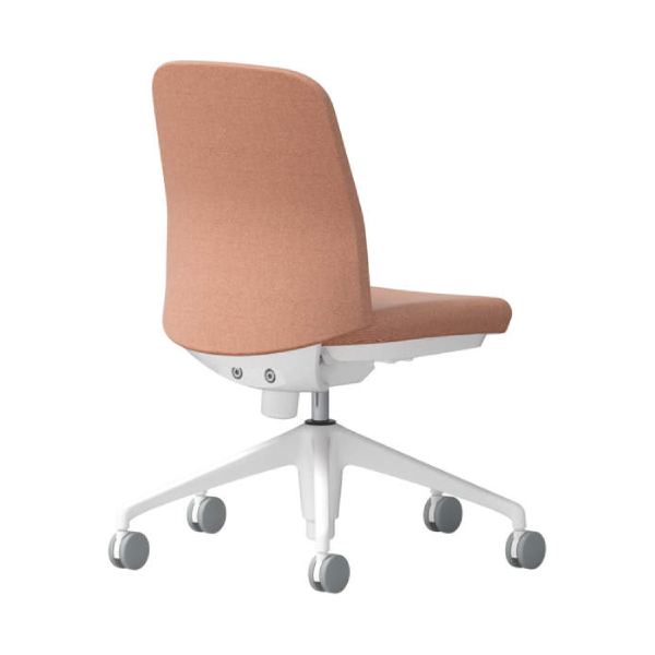 オカムラ ライブエントリーチェア LivesEntryChair　背面　ツイル張地　ホワイトボディ　肘なし