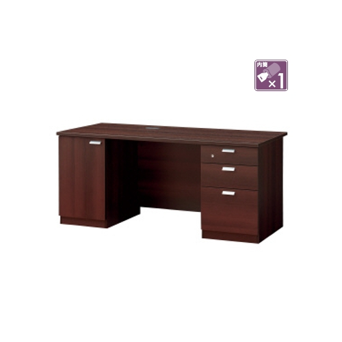 プラス 役員用家具 シーイー(CE) 両袖デスク CE-160DA＋鍵セット W1600×D750×H720 642-051＋674-904