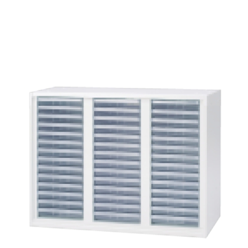 プラス エルロク(L6) クリアケースキャビネット 浅型3列 下置き L6-A70KA-AT 648-953