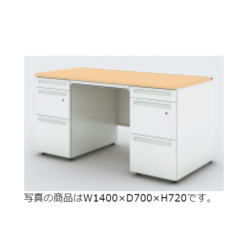 プラス US-1S 両袖デスク A-3段袖×D-3段袖 多量収納 UR-157DL-33 779-638/779-639/779-640