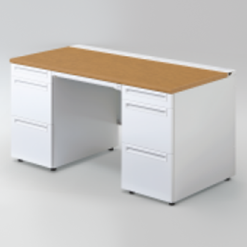 最新【famas7777】　スリーティー彫金デスク両袖　ウォルナットカラー じおばん】 スリーティー彫金デスク 両袖 ウォルナットカラー 彫金机