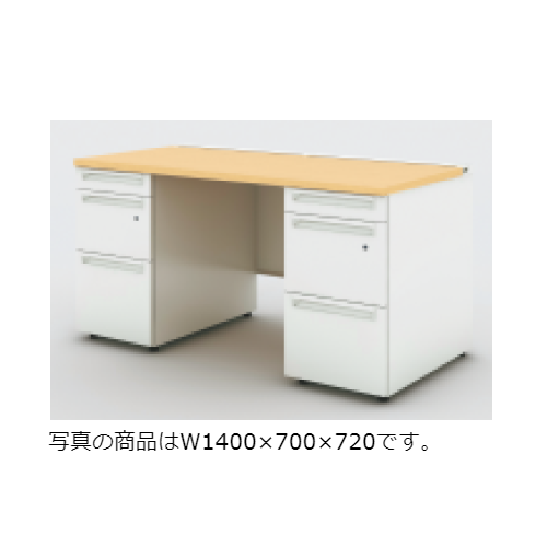 プラス US-W 両袖デスク A-3段袖×D-3段袖 多量収納タイプ UR-157WDL-33
